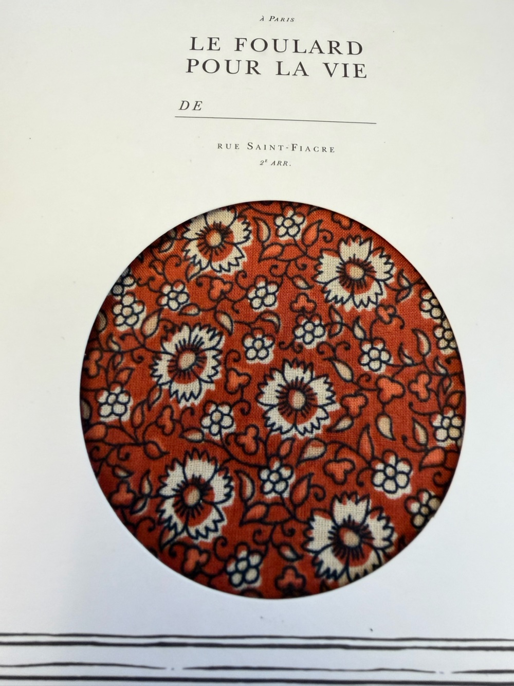 NWT Sezane Floral Scarf - terracotta color - Picture 3 of 4